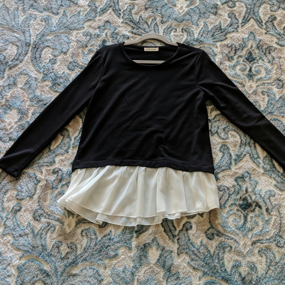 Black long sleeve top